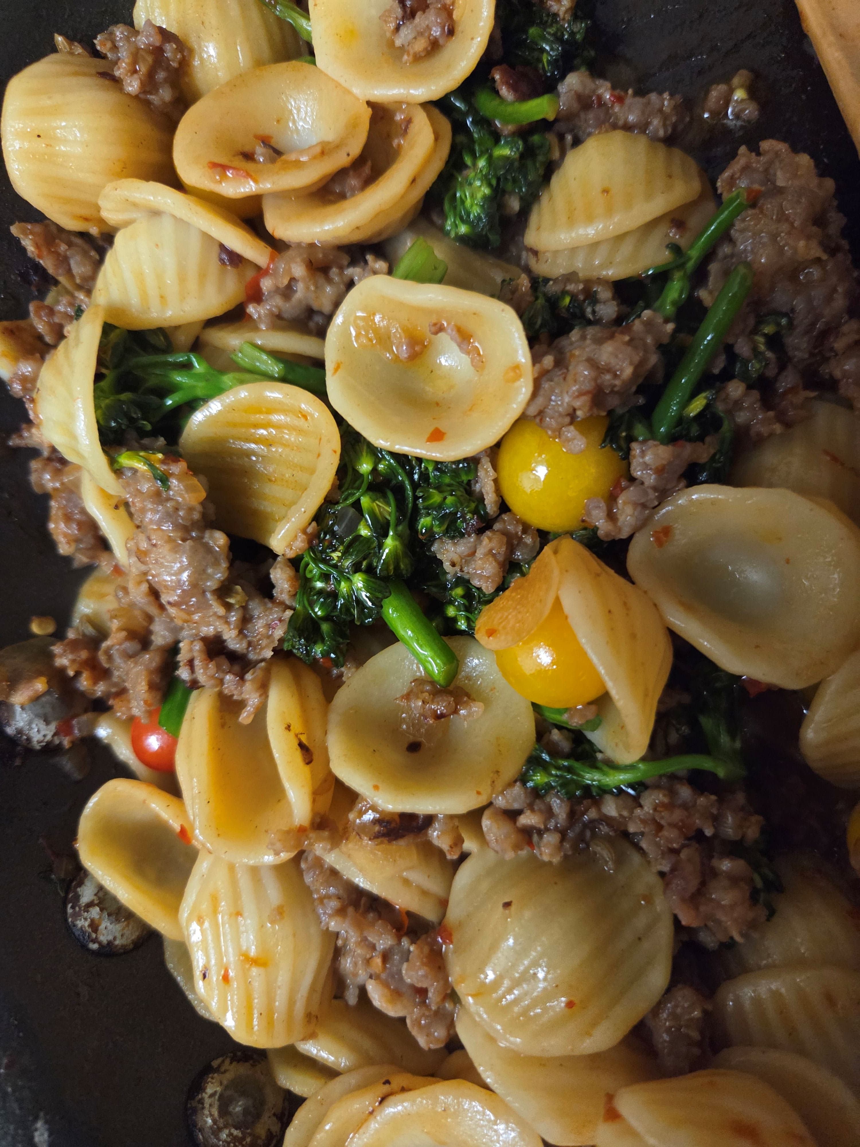 Fresh Pasta - Orecchiette with Spicy Italian Sausage and Broccoli Rabe