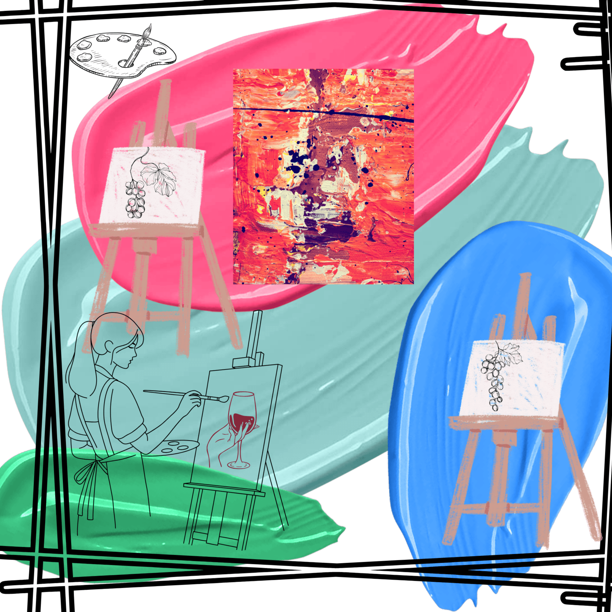 Canvas Cake Art: A Painting with a Twist 🎨🍷